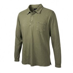 Buffalo David Bitton Men's Kimmy Long-Sleeved Polo Top w/ Pocket green size L